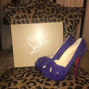 Christian Louboutin Aborina Suede Platform Pumps